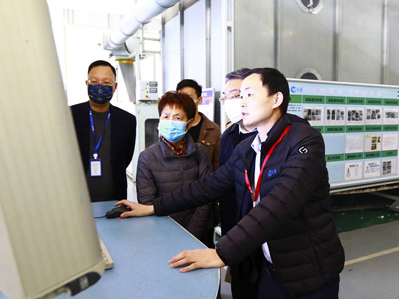 安徽省纺织行业协会到97622娱乐电子游戏科技调研走访